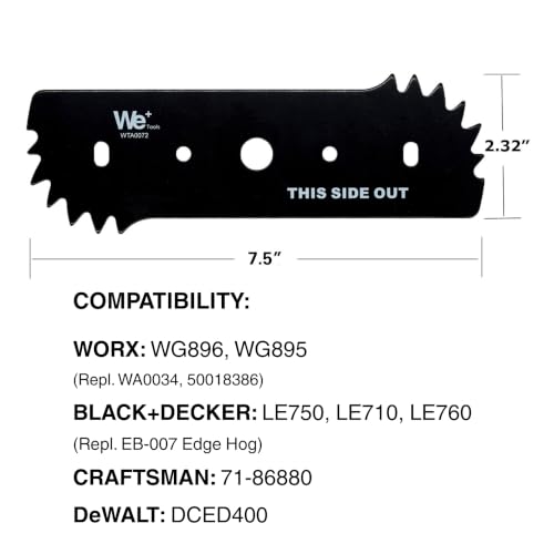 2-Pack Edger Blades with Nuts & Washers - size: 2-Pack Plus