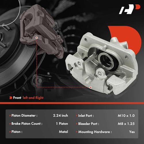 A-Premium Front Left and Right Side Disc Brake Caliper with Bracket - style: Front Driver and Passenger Side