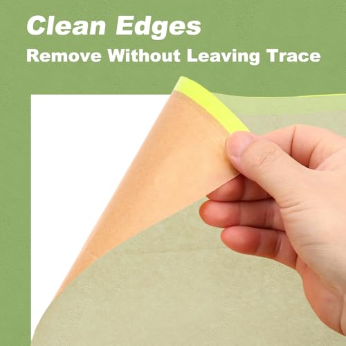 HARFINGTON Pre-Taped Masking Paper 18 in x 49 FT Green - color: Green, size: 18 IN x 49 FT