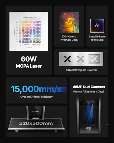 xTool F2 Ultra Single 60W MOPA Fiber Laser Engraver - size: Single Laser (60W MOPA)