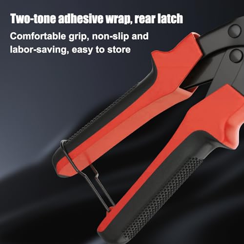 Diyife Leather Hole Puncher, Full Set Punch Tool Kits for Belts, Leather - color: Red