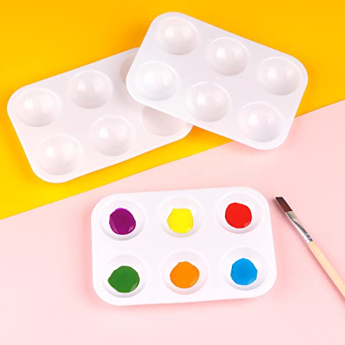 Tamaki 16 PCS Plastic Paint Tray Palettes, White - color: White 16 Pcs