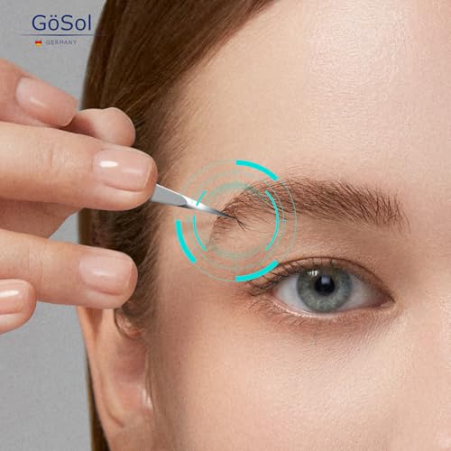 Tweezers - Professional Pointed Tweezers for Women and Men