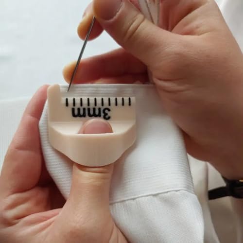 Sewing Needle Gauge Measuring Tool(3 Pcs * Mix) (White) - color: white