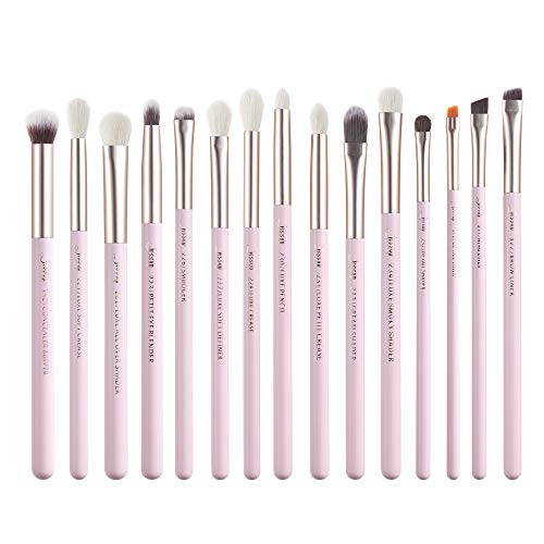 Jessup Eyeshadow Brushes Set for Blending, Eyeliner, Eyebrow 15pcs T294 - color: B-Blushing Bride