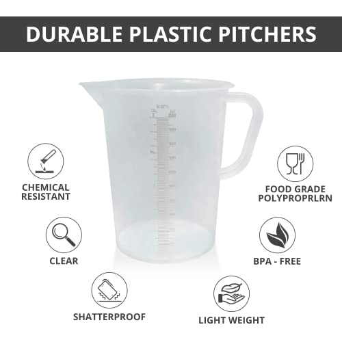 Plastic Graduated Measuring and Mixing Pitcher, 2000ml - size: 2 Liter