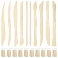 Ferrochef 10 Set 100 Pcs Clay Tools, Beech Sculpting Tools, Classic Style - color: Classic Style, size: Beech