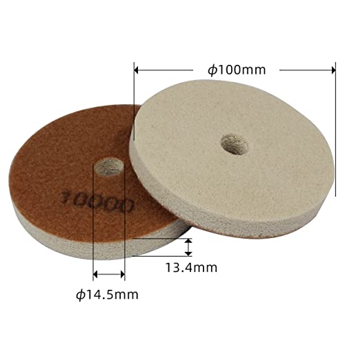 4" Diamond Sponge Fiber Polishing Pad 10000 Grit Wet Dry, 2 Pack - size: Grit-10000#-2Pcs