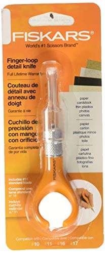 Fiskars 7" Fingertip Detail Craft Knife, Exacto Hobby Utility Knife - style: Fingerloop
