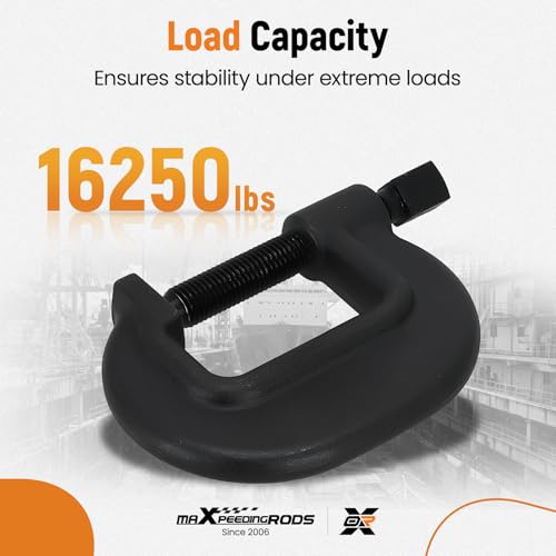 maXpeedingrods C-Clamp, 3-7/16" Opening Capacity, 2-1/2" Throat - style: 3-7/16"