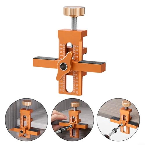 Cabinet Door Installation Positioner Jig - Adjustable Cabinet Door Positioning Tool, Aluminum Alloy Cabinet Installation Tools, Cabinet Clamps for Installing Cabinets, Cabinet Door Mounting Jig(A)