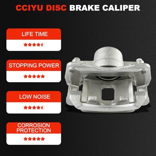 cciyu Front Left Disc Brake Caliper Assembly with Bracket 19-B2048 - size: Front Left[19-B2048]