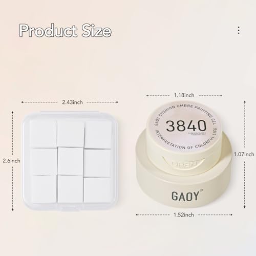 GAOY Cushion Ombre Painting Gel with Sponges, White - color: White