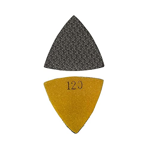 3" Triangular Grinding Pad for Oscillation Multi-Tool, 120 Diamond Grit - size: 3" Hook & Loop, style: #120 Grit