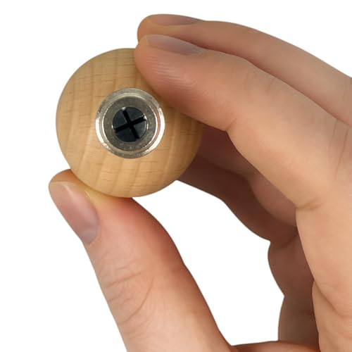 3.5" Pin Vise Set (2 Pack) | Teak Wood Handle | Ideal for Tapping, Reaming, Setting | Ball Head Design for Easy Grip