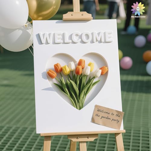 Mat Board Center Pack of 10 Acid-Free Foam Board White 24x36 in 1/8" Thick - color: White, size: 24x36
