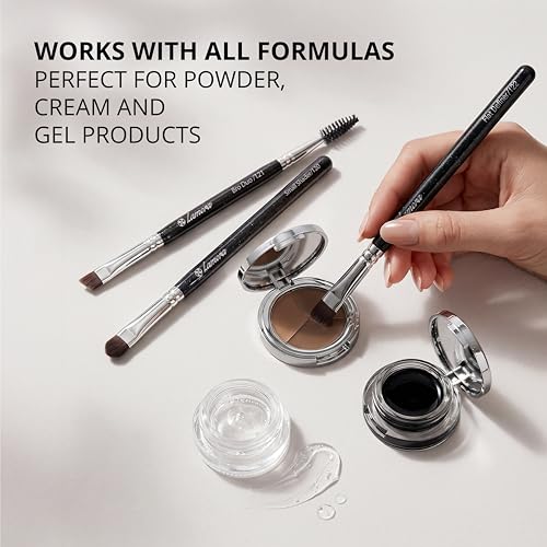 Lamora Eyebrow Brush Set - Precision Brow Eyeshadow Eyeliner Makeup Brushes - color: Brow