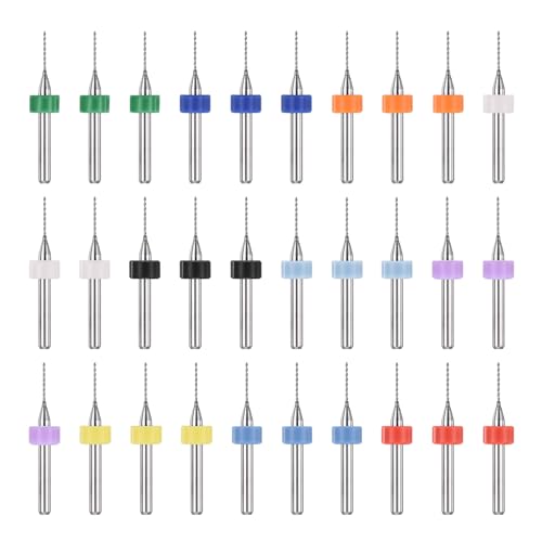PATIKIL 30 Pack 0.65mm Micro Drill Bits Carbide Tungsten Steel - size: 0.65mm