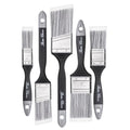 Bates- Paint Brushes, 5 Pack, Flat and Angle Paint Brushes for Walls and Trim, Synthetic Bristles