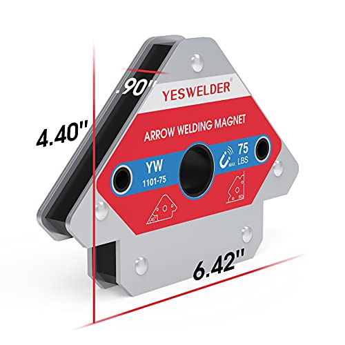 YESWELDER 75 lb Welding Magnet 2 Pc of Welding Magnet 75 lb Holding Power - size: 75lb