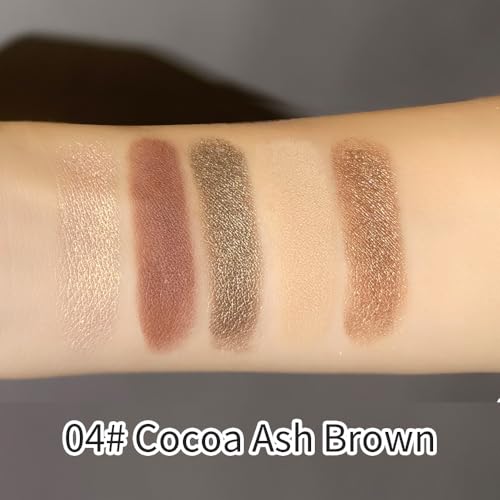 Olive Green Brown Pink Matte Eyeshadow Palettes, 5 Color Natural Shimmer Gold Everyday Basic Eye Shadow Palette Makeup for Older Women,Suitable for Blue Hazel Eyes,Brightening Eye Mini Travel Size 04# - color: B-#04