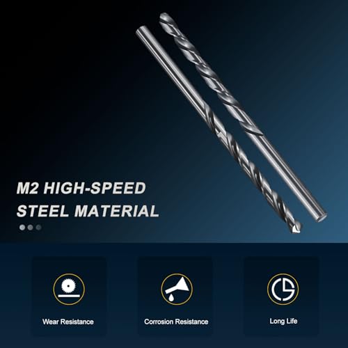 PATIKIL #19 Drill Bit Micro M2 High-Speed Steel 135° for Metal 12 Pack - size: #19 (4.216mm)