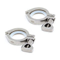 TC 1.5" Tri Clamp with Wing Nut Stainless Steel 304 Heavy Duty Sanitary Clamp Single Pin(2 pack) - size: 1.5 inch(2 pack)