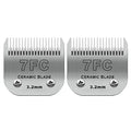 7FC Detachable Dog Blades Compatible with Andis/Oster A5 Grooming - color: Silver, size: 7FC 3.2mm (2 Pack)