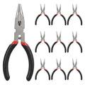 10Pcs Mini Needle Nose Pliers, 4.5 Inch Thin Needle Nose Pliers, Industrial Grade Small Spring Loaded Noses Plier with Spring Loaded and Wire Cutter for Jewelry Electronics Precision Craft