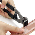 Leather Punch Tool Silent Pliers, 6.7in Handheld Leather Hole Punch Tool with 0.15in Head, DIY Leather Art Craft Hole Punch Stitching Hand Pliers for Belts Straps Saddles Shoes (4mm-4 Teeth)