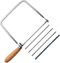 KAKURI Coping Saw Coping Frame and 5 Replacement Blades Set (Woodworking, Wood Board, Plastic, and Metal Cutting Blade)