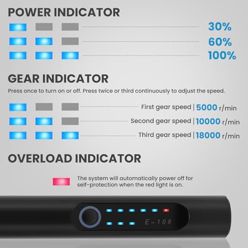 Electric Engraving Pen with 37 Bits for Wood Glass Stone Carving (Black) - color: Black