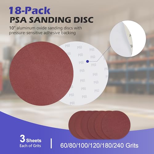 10 in Table Saw Calibration Plate, 5/8 in Arbor Sanding Disc Set - style: Plate with Sandpaper*18