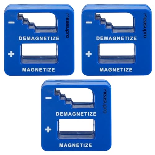 Drill Bit Magnetizer & Demagnetizer Tool for Screws, Blue, 3 Pack - color: Blue