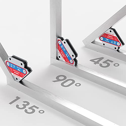 YESWELDER 4-Pc Welding Magnet Set, 25 lb Holding Power Welding Accessories - size: 25lb