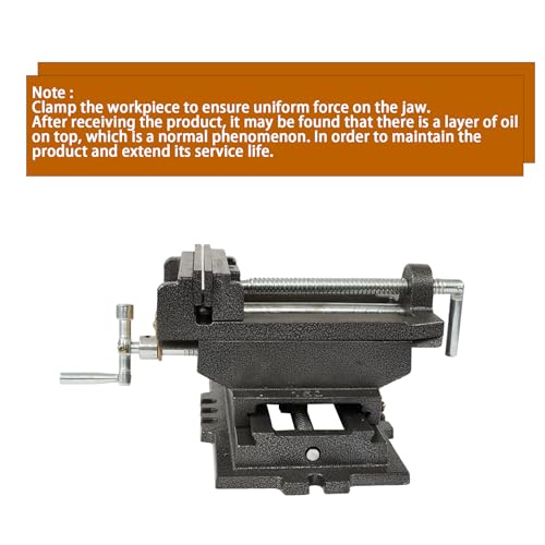 kimllier 6 Inch Cross Slide 2 Way Drill Press Vise, Cast Iron - color: Black, size: 6 Inch