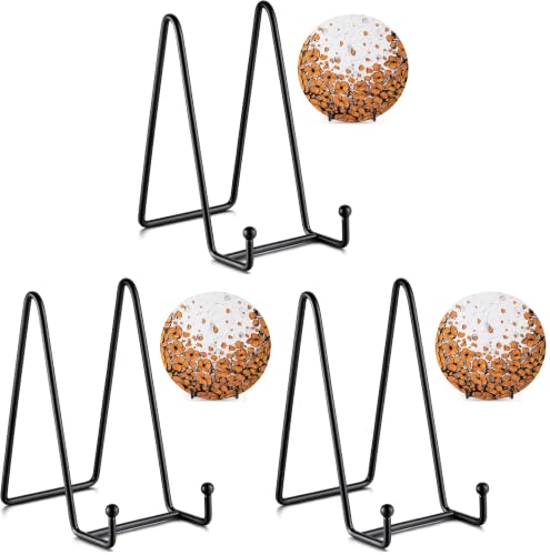 TR-LIFE Plate Stands for Display - 6 Inch Stand + Metal Frame holder stand Picture, Decorative Plate, Book, Photo Easel (6 Pack) - size: 6inch (Pack of 3)