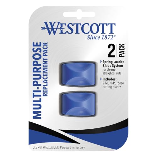Westcott 16697 Paper Cutter Blade Replacement Set for Multi-Purpose Trimmer, 2 Pack - color: Black, size: 2 Pack