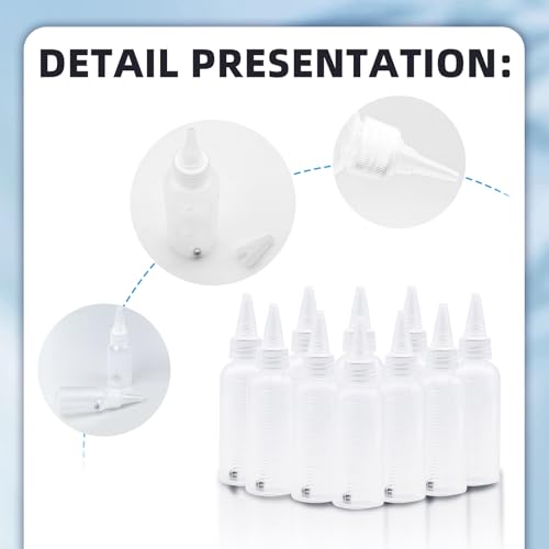 10Pack Airbrush Paint Bottle 60ml with Scale&Mixing Ball Plastic Container - size: 60ml