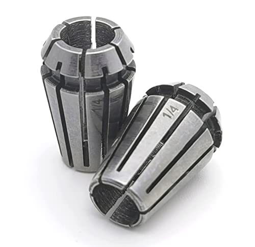 2pcs ER11 1/4" Spring Collet Precision Mill Chuck Collet CNC Engraving Machine & Router Milling Lathe Tool Holder (2pcs er11 1/4) - size: 2pcs ER11 1/4