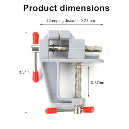 Mini Bench Vise, 360° Rotating Aluminum Table Clamp for Jewelry DIY