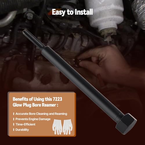 7223 Glow Plug Bore Reamer Tool, Precise Thread Seat Reamer Kit
