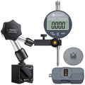 Neoteck 1"/25.4mm Digital Indicator Set with 90lbs(40kg) Magnetic Base - color: Silver, size: 90 lbs