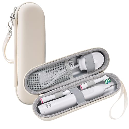 ProCase Toothbrush Travel Case for Oral-B & Sonicare -Beige - color: Beige