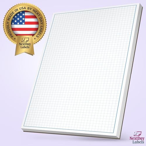 NextDayLabels Blueprint Graph Paper Pad 8.5x14, 50 Sheets, 1-Pack - size: 8-1/2 x 14" (1 Pad)