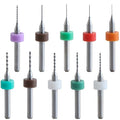 10pcs PCB Drill Bits Set Spiral Flute Carbide 0.3mm-1.2mm for Print Circuit Board Stone Dremel Jewelry CNC Engraving