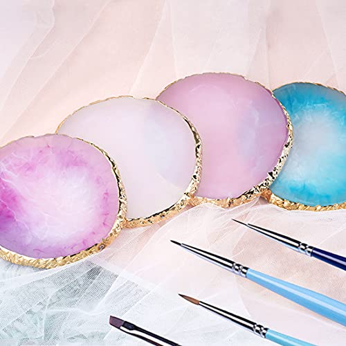 Resin Nail Art Palette, Nail Painting Mixed Color Palette, White+Pink - color: 2 Pack (W+p)