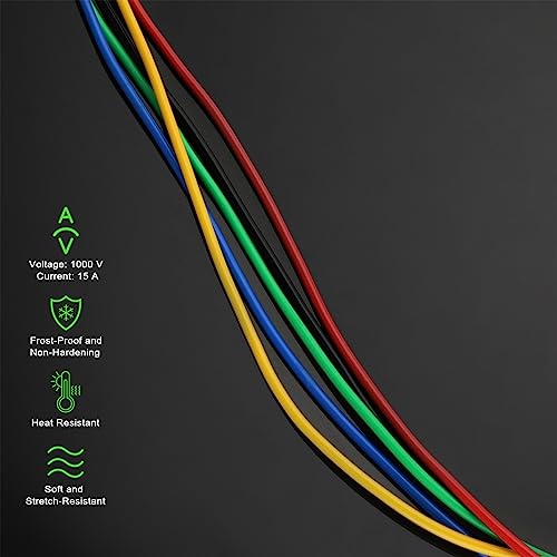 Sumnacon 5 Pcs Alligator Clips Dual Ended Crocodile Clips Wires,3.3 ft/1m - size: 3.3Ft/1M