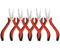 5-Piece 5"Flat Nose Pliers, Small Smooth Jaw Duck Bill Pliers Tool