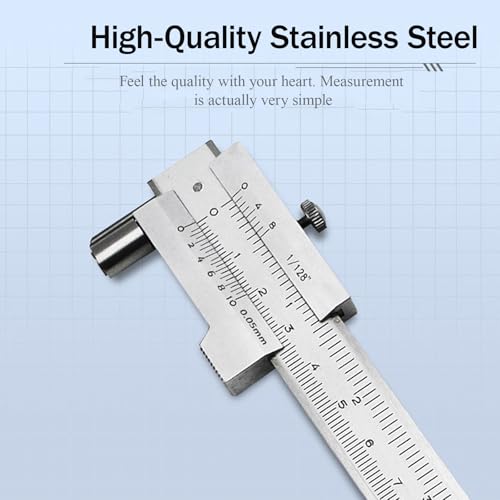 Vernier Caliper, Parallel Crossed Caliper, 0-200mm Stainless Steel Vernier Scribing Caliper Marking Gauge with Carbide Scriber/Needle Parallel Marking Gauge Vernier Caliper